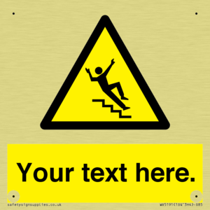Custom Slippery Stairs Sign